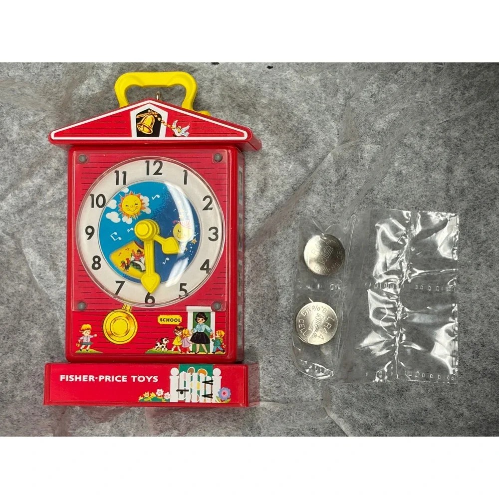 Hallmark Keepsake Fisher-Price Ornament Lot School Clock See N Say Fun Jet 4pc